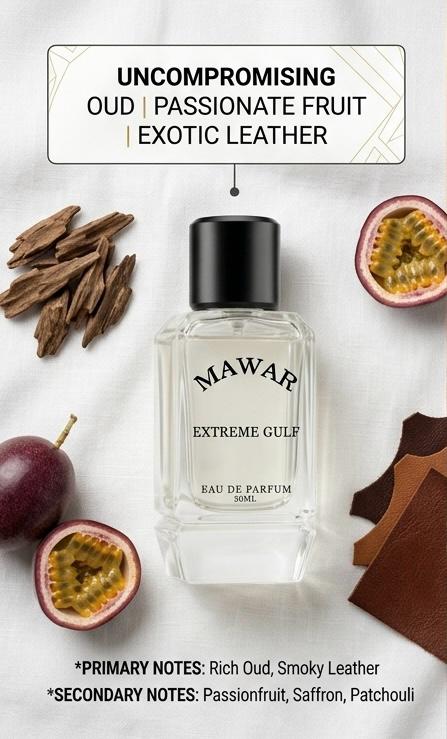 Extreme Gulf Eau de Parfum, Oud, Passionfruit and Exotic Leather Notes, Unisex, 50ml - Image 4