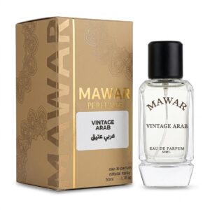 Mawar Vintage Arab Eau de Parfum, Fruity Chypre Woody-Fruity Scent, Pineapple, Patchouli and Ambergris Notes, 50ml